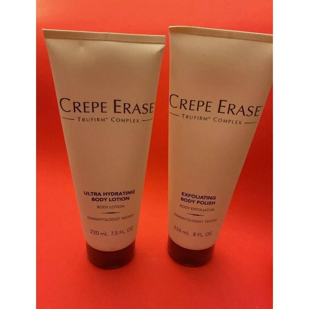 Crepe Erase Exfoliating Body Polish 8 fl. oz.+Body Lotion+ Face Scrub NEW 🔥🔥🔥